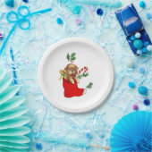 Kerstpoppenrecro Papieren Bordje (Feest)