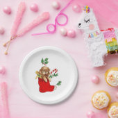 Kerstpoppenrecro Papieren Bordje (Feest)