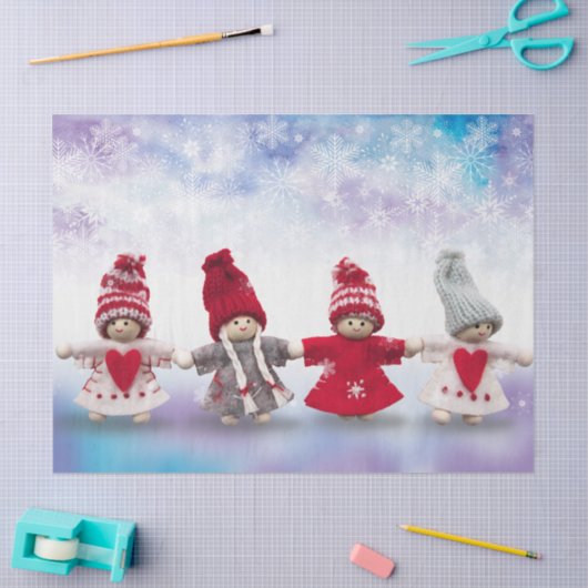 kerstpoppetpapier tissuepapier (Craft)