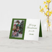 Kerstportret, 5" x 7" Vouwkaart Kaart (Gele Bloem)