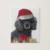 Kerstportret Dog Jigzaadpuzzel Legpuzzel (Verticaal)
