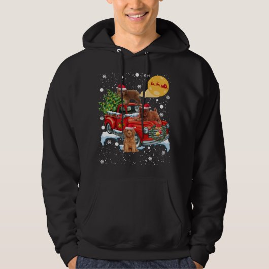 Kerstportret met  roodtrui hoodie (Voorkant)