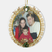 Kerstportret Ornament gouden lijst (Links)