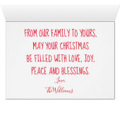 Kerstportret Persoonlijke Vakantie (Binenzijde Horizontaal (Onderkant))