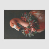 Kerstportret van een flamingo decoupage tissuepapier (Voorkant)