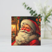 Kerstportret van Sinterklaas Feestdagenkaart (Staand voorkant)