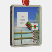 Kerstpost (foto lijst) metalen ornament (Rechts)