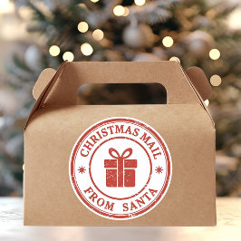 Kerstpost uit het verleden van Sinterklaas Ronde S Ronde Sticker