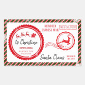 kerstpost van Santa North Pole-bezorging Rechthoekige Sticker (Voorkant)