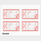 kerstpost van Santa North Pole-bezorging Rechthoekige Sticker (Vel)