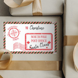 kerstpost van Santa North Pole-bezorging Rechthoekige Sticker