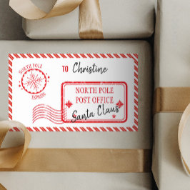 kerstpost van Santa North Pole-bezorging Rechthoekige Sticker