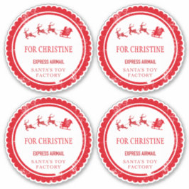 kerstpost van Santa North Pole-bezorging Sticker