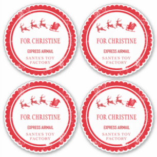 kerstpost van Santa North Pole-bezorging Sticker