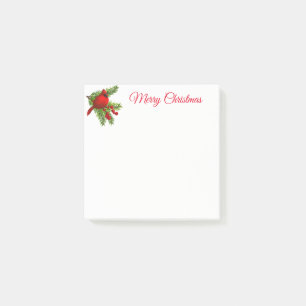 kerstpost waarop Notitieblok-rode kardinaal wordt Post-it® Notes
