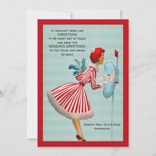 kerstpost  Wenskaart Feestdagenkaart (Voorkant)