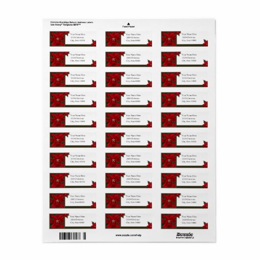 kerstpostadres etiket (Full Sheet)