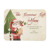 Kerstpostauto van de kerstpostauto van de kerstman magneet (Horizontaal)