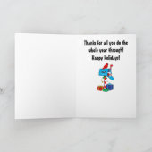 Kerstpostbus voor e-mail met pakketkaart kaart (Binnen)