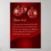 Kerstposter met ornamenten poster (Voorkant)