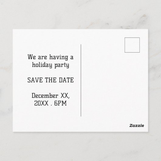 kerstpostkaart briefkaart (Achterkant)