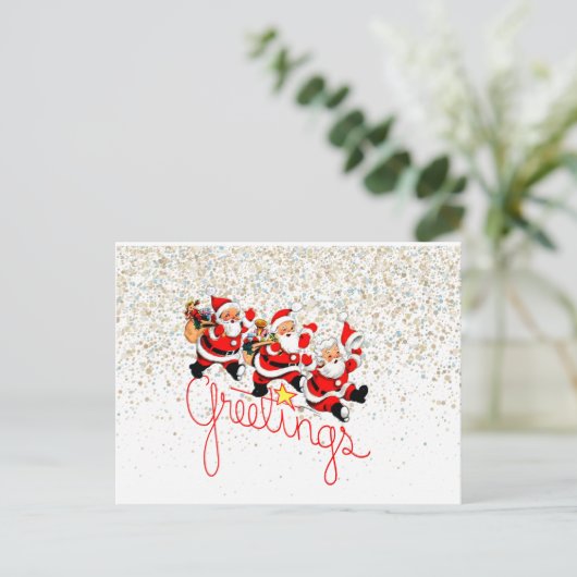 kerstpostkaart feestdagenkaart (Staand voorkant)