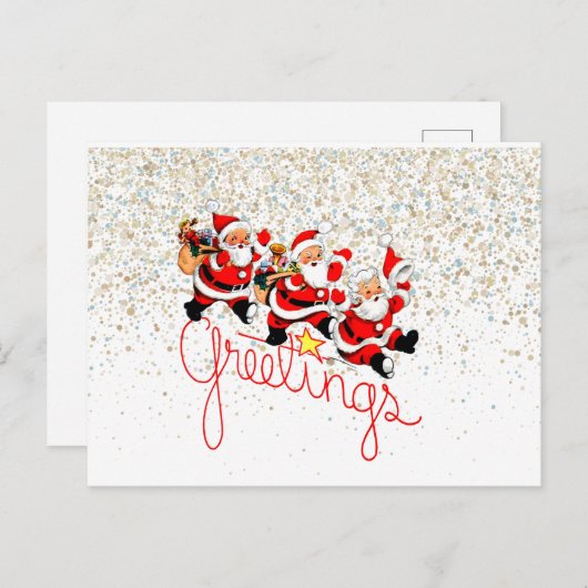 kerstpostkaart feestdagenkaart (Voorkant / Achterkant)