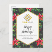 kerstpostkaart voor Logo Briefkaart (Voorkant / Achterkant)