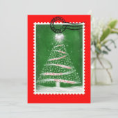 kerstpoststempel kaart (Staand voorkant)