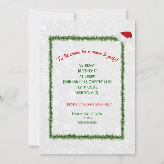 kerstpoststempel kaart (Achterkant)