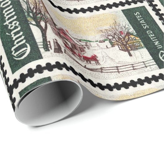 kerstpostzegels  cadeaupapier (Rol Hoek)