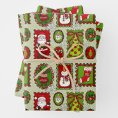 Kerstpostzegels Cadeaupapier  (In situ)