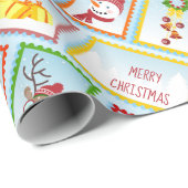 kerstpostzegels Collectie Cadeaupapier (Rol Hoek)