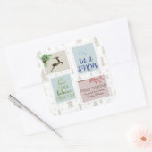  kerstpostzegels op maat vierkante sticker (Envelop)