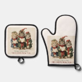 Kerstpot Houder/MIT Ovenwant & Pannenlap Set (Voorkant)