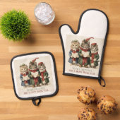 Kerstpot Houder/MIT Ovenwant & Pannenlap Set (Top down)