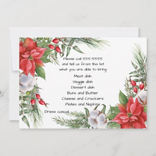 Kerstpot LUCK Avondmaal Uitnodiging (Achterkant)