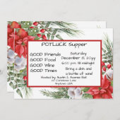 Kerstpot LUCK Avondmaal Uitnodiging (Voorkant / Achterkant)