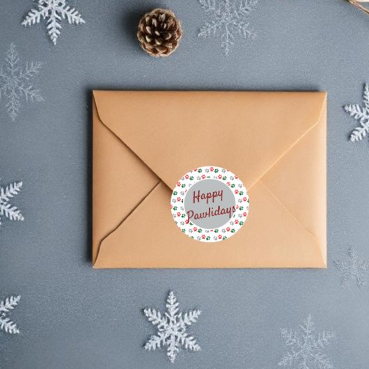 Kerstpoten Ronde Sticker
