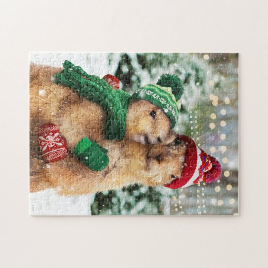 Kerstprairie Dogs Legpuzzel (Horizontaal)