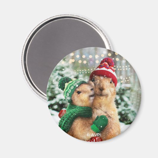 Kerstprairie Dogs Magneet (Voorkant / Achterkant)