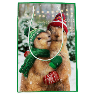Kerstprairie Dogs Medium Cadeauzakje