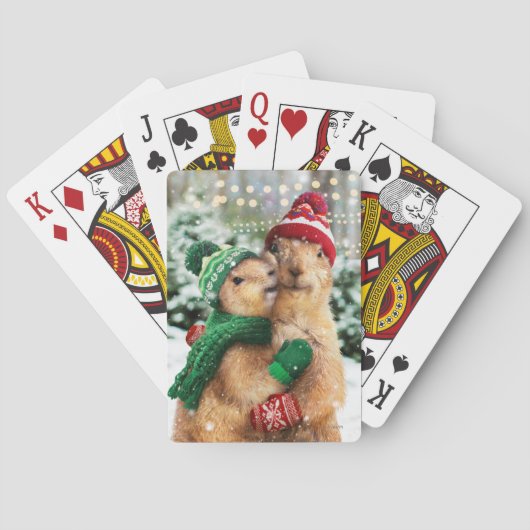 Kerstprairie Dogs Pokerkaarten (Achterkant)