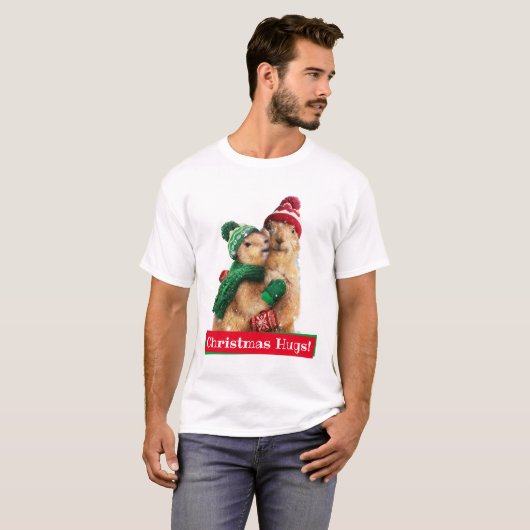 Kerstprairie Dogs T-shirt (Voorkant volledig)