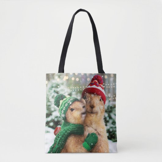 Kerstprairie Dogs Tote Bag (Voorkant)