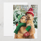 Kerstprariehonden Kaart (Voorkant / Achterkant)