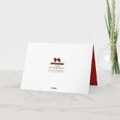 kerstpredikant en cadeau voor familie kaart (Achterkant)