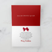 kerstpredikant en cadeau voor familie kaart (Binnen)