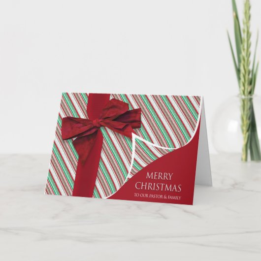 kerstpredikant en cadeau voor familie kaart (Voorkant)