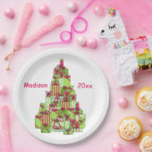 Kerstpresentaties - Aangepaste naam structuur Papieren Bordje (Feest)